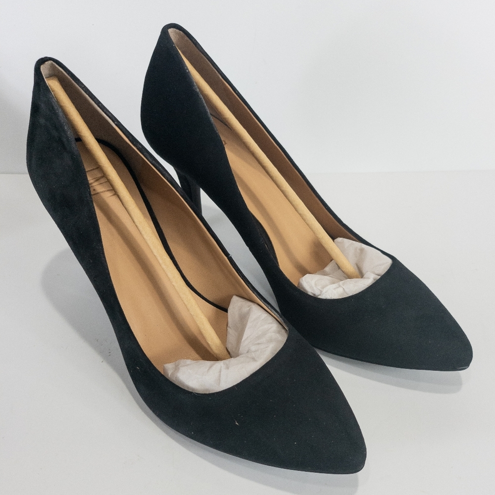 INC International Concepts Zitah Mid Heel Pumps Black Suede -10 - Picture 5 of 7